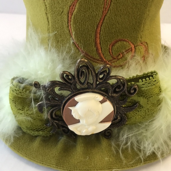 Disney Parks Novelty Mini Hat Tinkerbell. Adults. Green - Picture 4 of 6